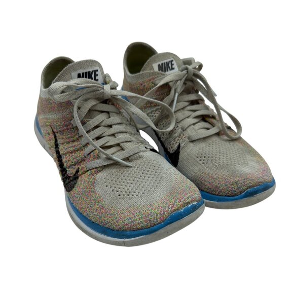 Nike Flyknit Free 3.0 Multicolor Running Shoes - Size 7.5 / Women's - Picture 1 of 6